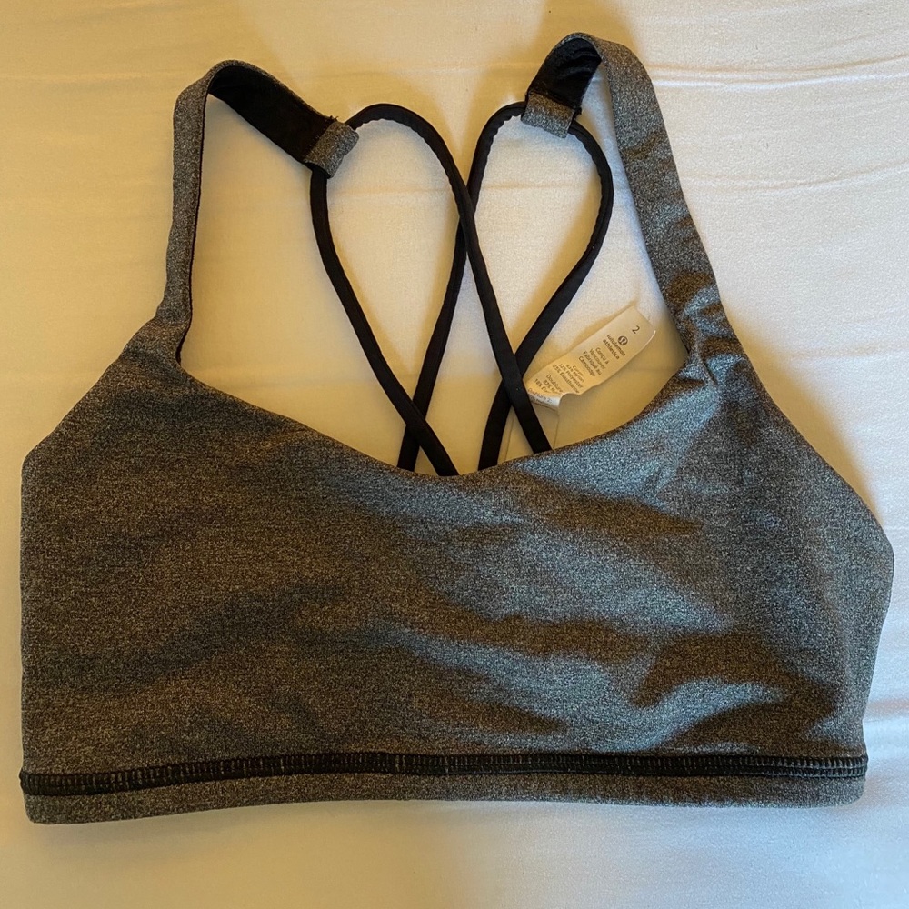 Lululemon Sports Bra Gray and Black Size 2